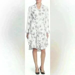 Catherine Malandrino Painters Dot White dress size 6